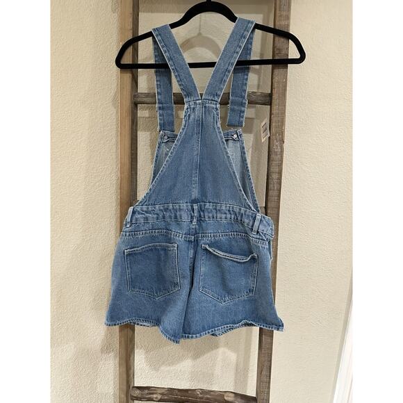 Zara Women’s Denim Short Overall Medium Blue - Picture 10 of 10